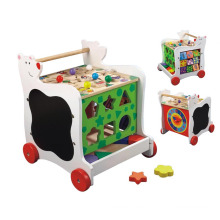 Wooden Toy Cart with Wheels for Kids 3 Years up